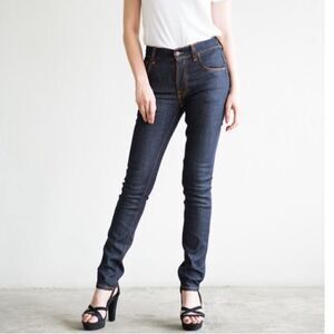 Nudie Jeans CO Thin Finn Slim Fit High Waist Jeans Size 28